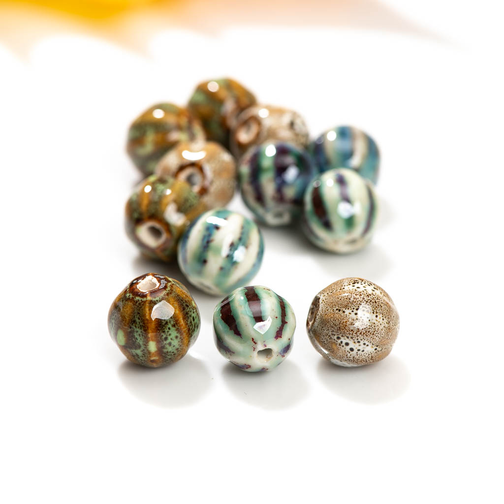 Jewelry Making Amazon - スイカのセラミックビーズ,ジュエリー作り,ブレスレット,ネックレス,Amazonのチャームキットの装飾,16mm, 5個,tcz107