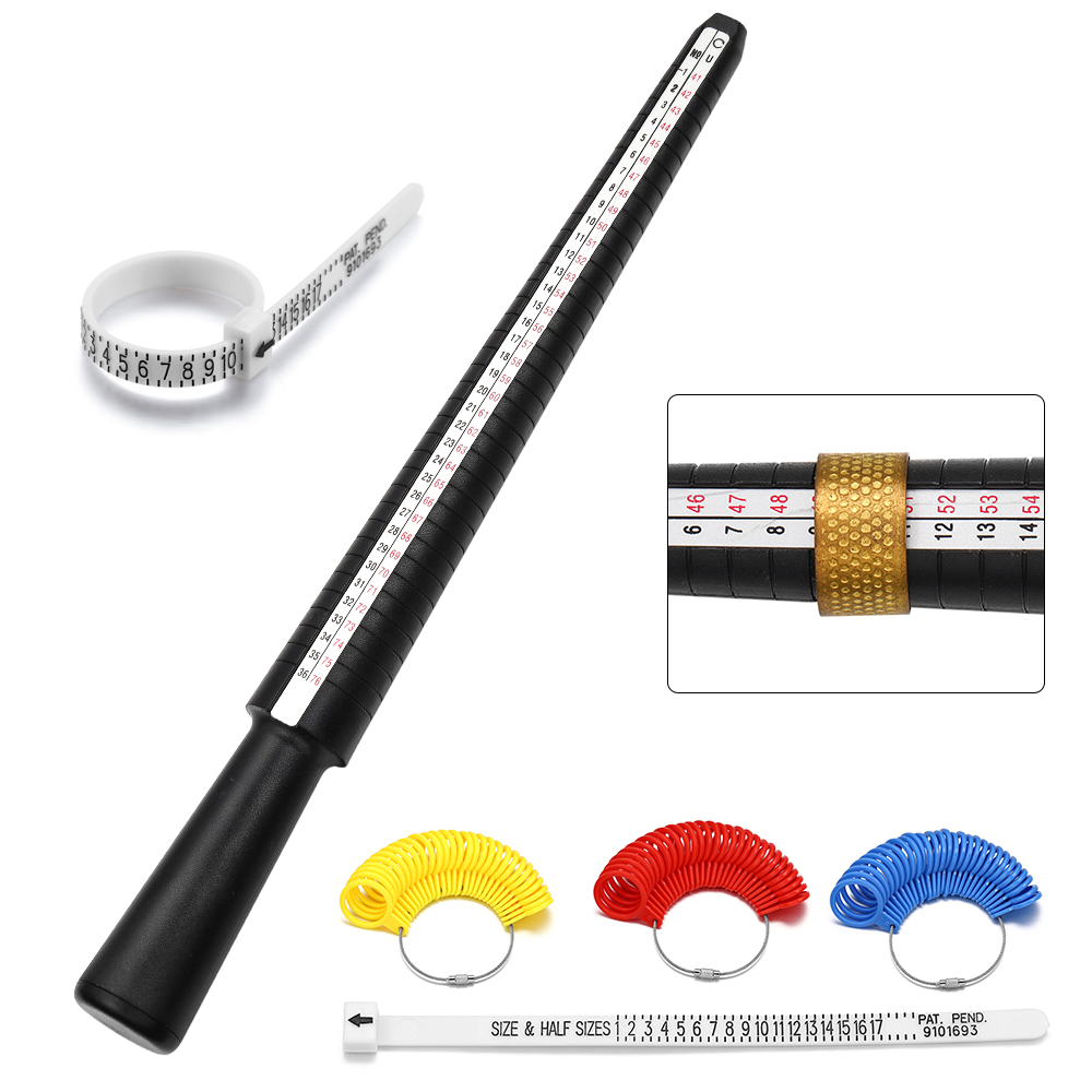 Jewelry Making Kit Professional - 1 個プロフェッショナルジュエリーツールリングマンドレルスティック指ゲージリングサイザー測定英国/米国サイズ DIY ジュエリーサイズツールセット