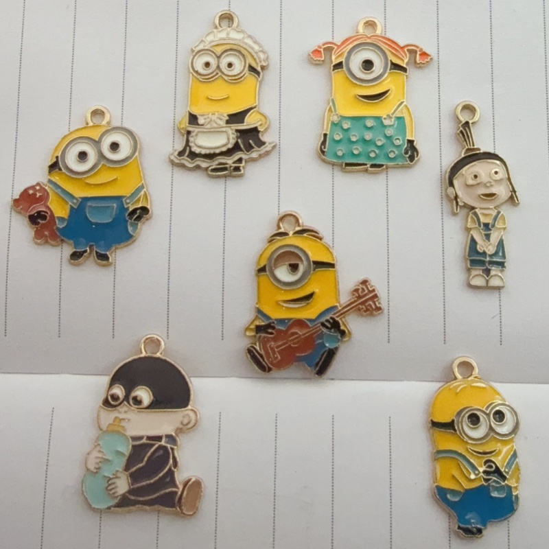 Jewelry Making Diy - 10個入り合金製ドリップオイル漫画ペンダント、DIYジュエリー製作イヤリング、キーホルダーアクセサリー