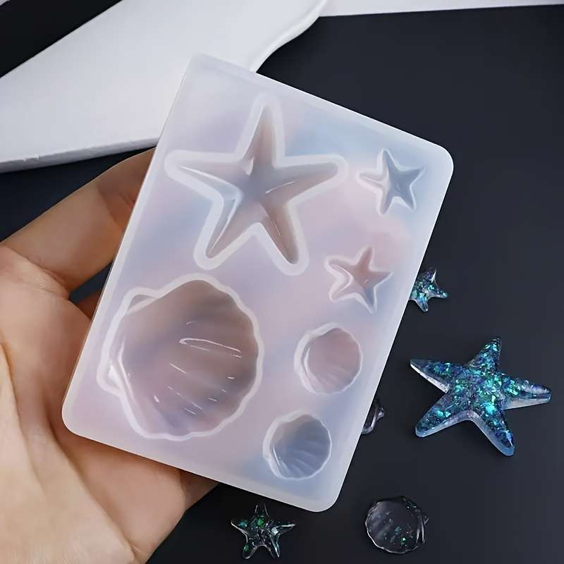 Jewelry Making Uv Resin Kit - DIY 海洋テーマクリスタルエポキシ樹脂シェルジュエリーペンダントシリコーン型ジュエリーペンダント作成型 UV 樹脂型