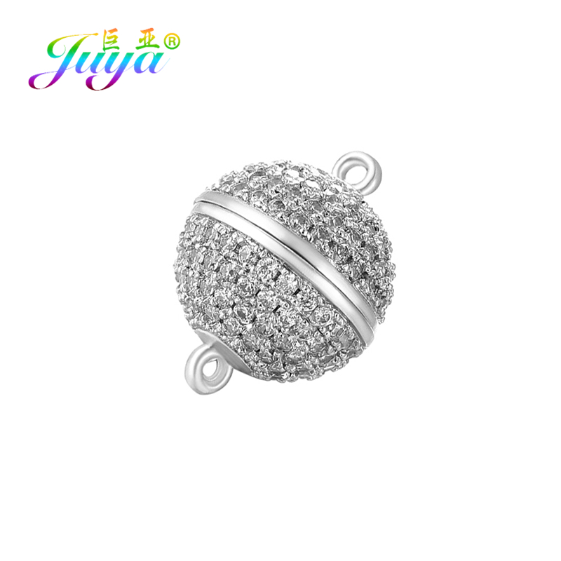 Jewelry Making Bead - Juya-女性のための手作りのビーズジュエリーの発見、磁気クラスプとフック、クリスタルパール、ブレスレットとネックレス作り、強力、4サイズ
