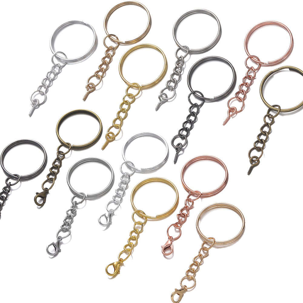 Jewelry Making Supplies Wholesale - 10個/ロット 25mm スクリューアイピン キーチェーン キーリング アイネジ付き