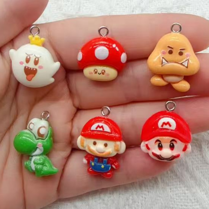 Jewelry Making Diy - 10個入り樹脂製漫画ペンダント、DIYジュエリー製作イヤリング、キーホルダーアクセサリー