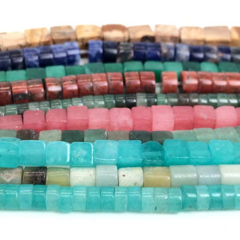 Jewelry Making Amazon - 天然石ビーズsodaliteアマゾンクリスタルフラットロンデルラウンドスクエアシェイプルーススペーサービーズアクセサリーを作るための