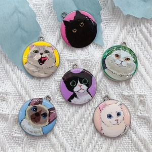 10 個漫画動物猫エナメルジュエリー作りかわいいぶら下げイヤ - Jewelry Making Diy のレビューと価格