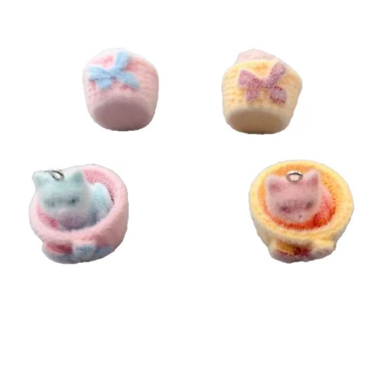 4個入り3Dぬいぐるみ樹脂製猫ペンダント、DIYジュエリー製 - Jewelry Making Diy のレビューと価格