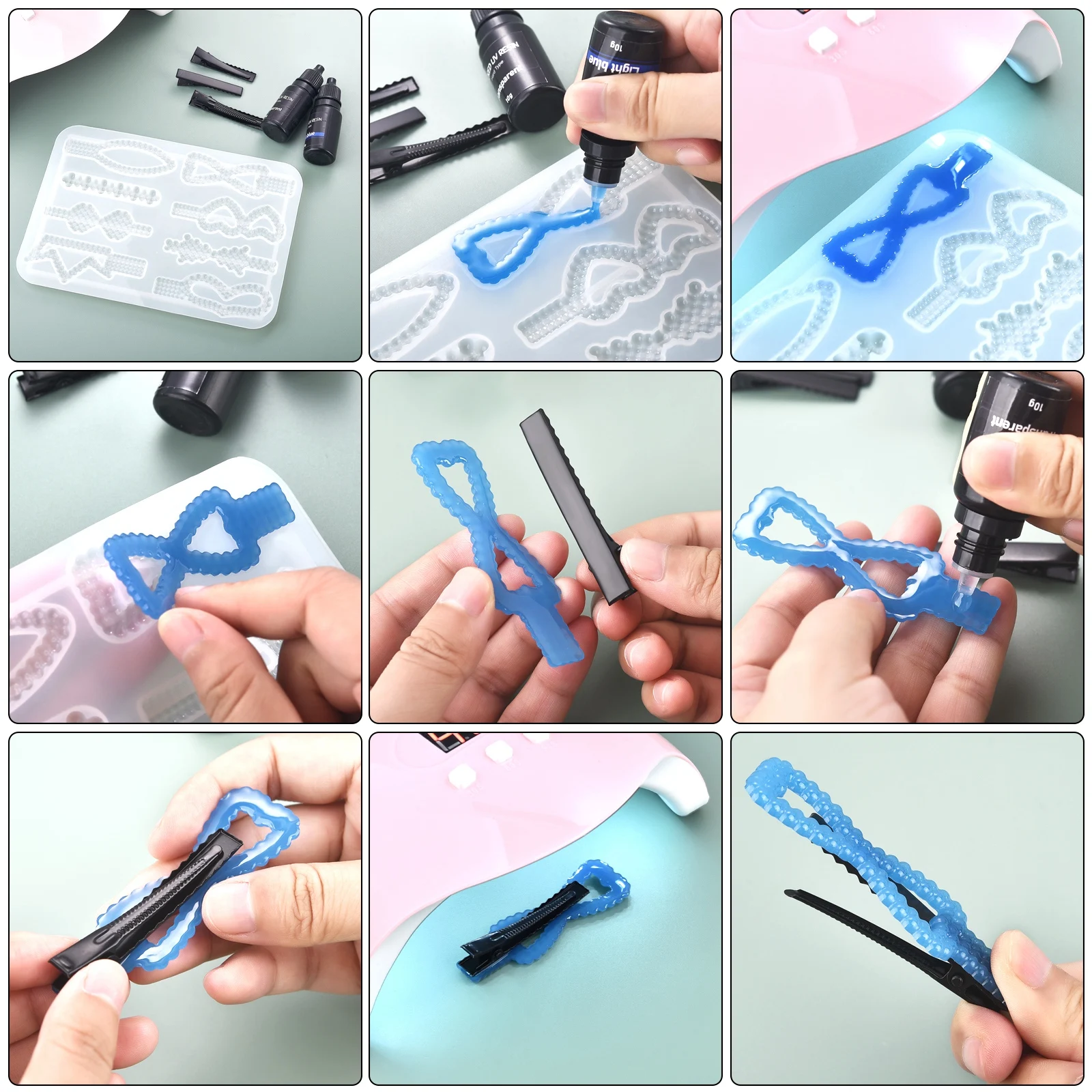 17色UVレジン接着剤10mlエポキシ接着剤ハード紫外線硬化 - Jewelry Making Uv Resin Kit のレビューと価格
