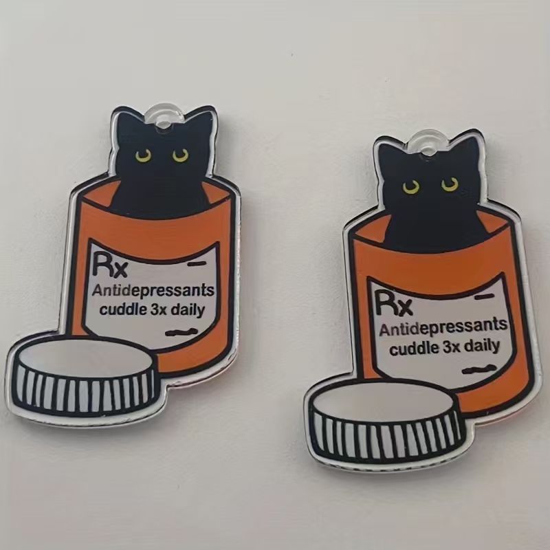10個のアクリル製薬用猫ペンダント、DIYジュエリー作り用イ - Jewelry Making Diy のレビューと価格