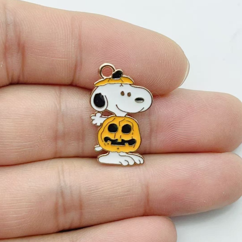 10 個かわいいハロウィン漫画子犬合金エナメルチャームカボチ - Jewelry Making Diy のレビューと価格