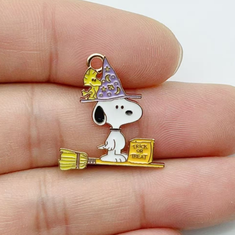 10 個かわいいハロウィン漫画子犬合金エナメルチャームカボチ - Jewelry Making Diy のレビューと価格