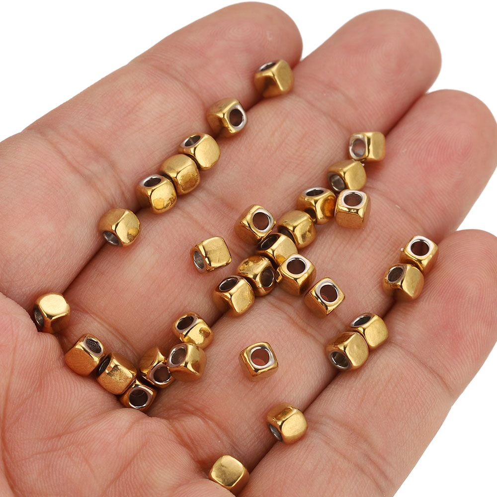 50 個 2/3/4 ミリメートルステンレス鋼スクエアスペー - Jewelry Making Supplies Wholesale のレビューと価格