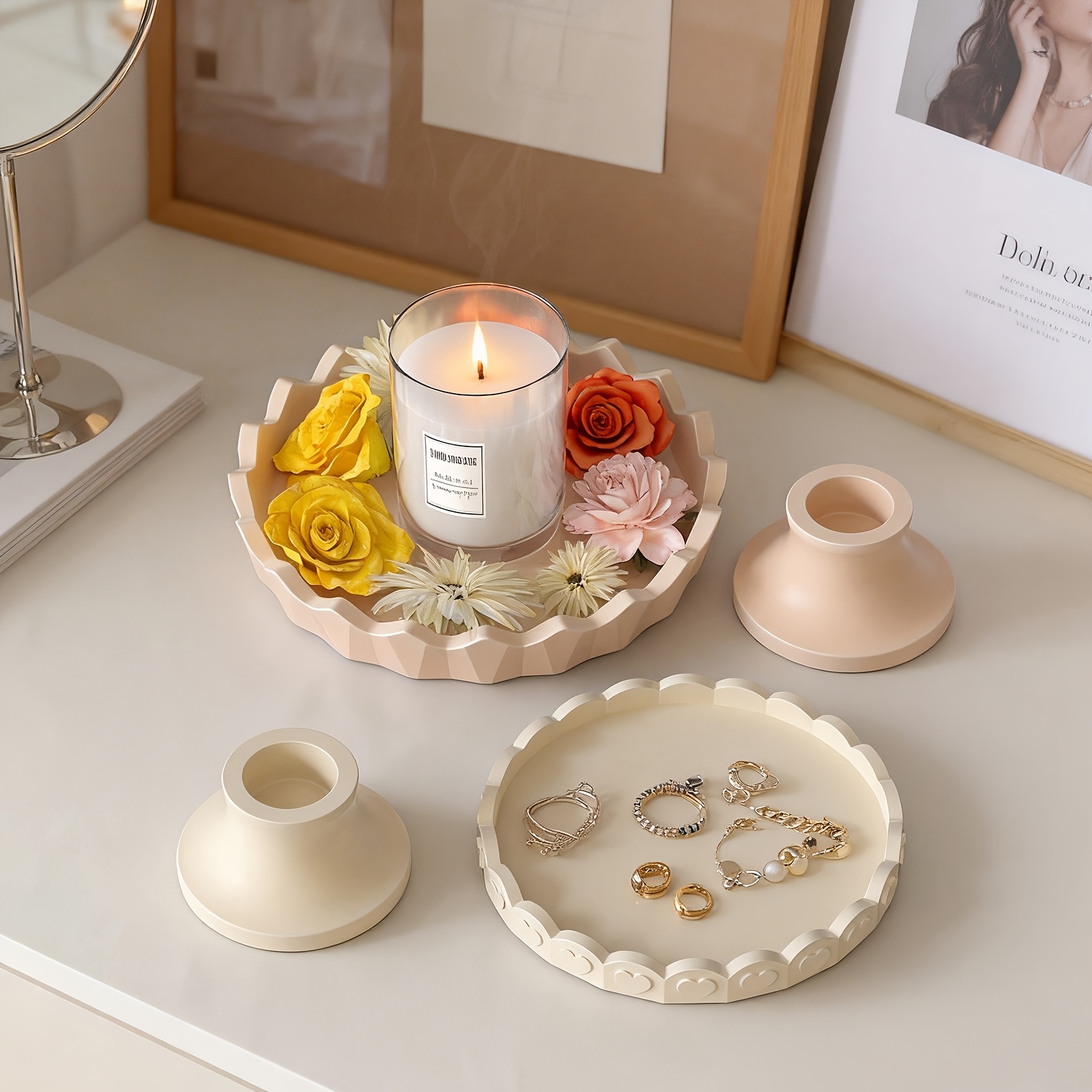 2個入りシリコントレイ型セット、石膏やコンクリート工芸品用の - Jewelry Making Uv Resin Kit のレビューと価格