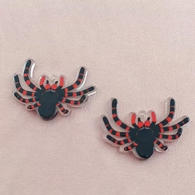 10個のアクリルハロウィンスパイダーペンダント、DIYジュエ - Jewelry Making Diy のレビューと価格