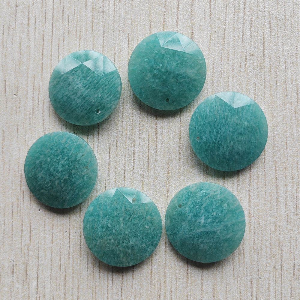 卸売6個入り美しい天然アマゾンストーンカット面ラウンドペンダ - Jewelry Making Amazon のレビューと価格