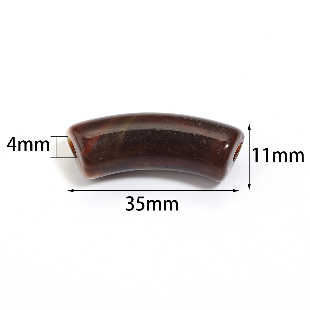 20 ピース/ロット 35 × 11 ミリメートルアクリル湾 - Crimp Bead Tube のレビューと価格