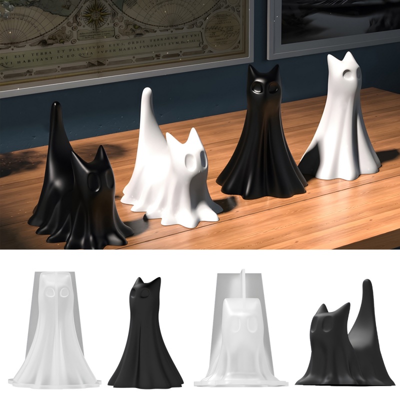 ゴースト猫ハロウィンデスクトップ飾り石膏シリコーン型 DIY - Jewelry Making Uv Resin Kit のレビューと価格