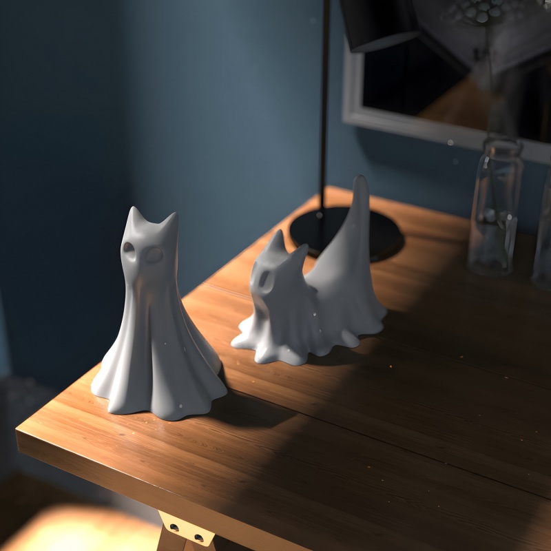 ゴースト猫ハロウィンデスクトップ飾り石膏シリコーン型 DIY - Jewelry Making Uv Resin Kit のレビューと価格