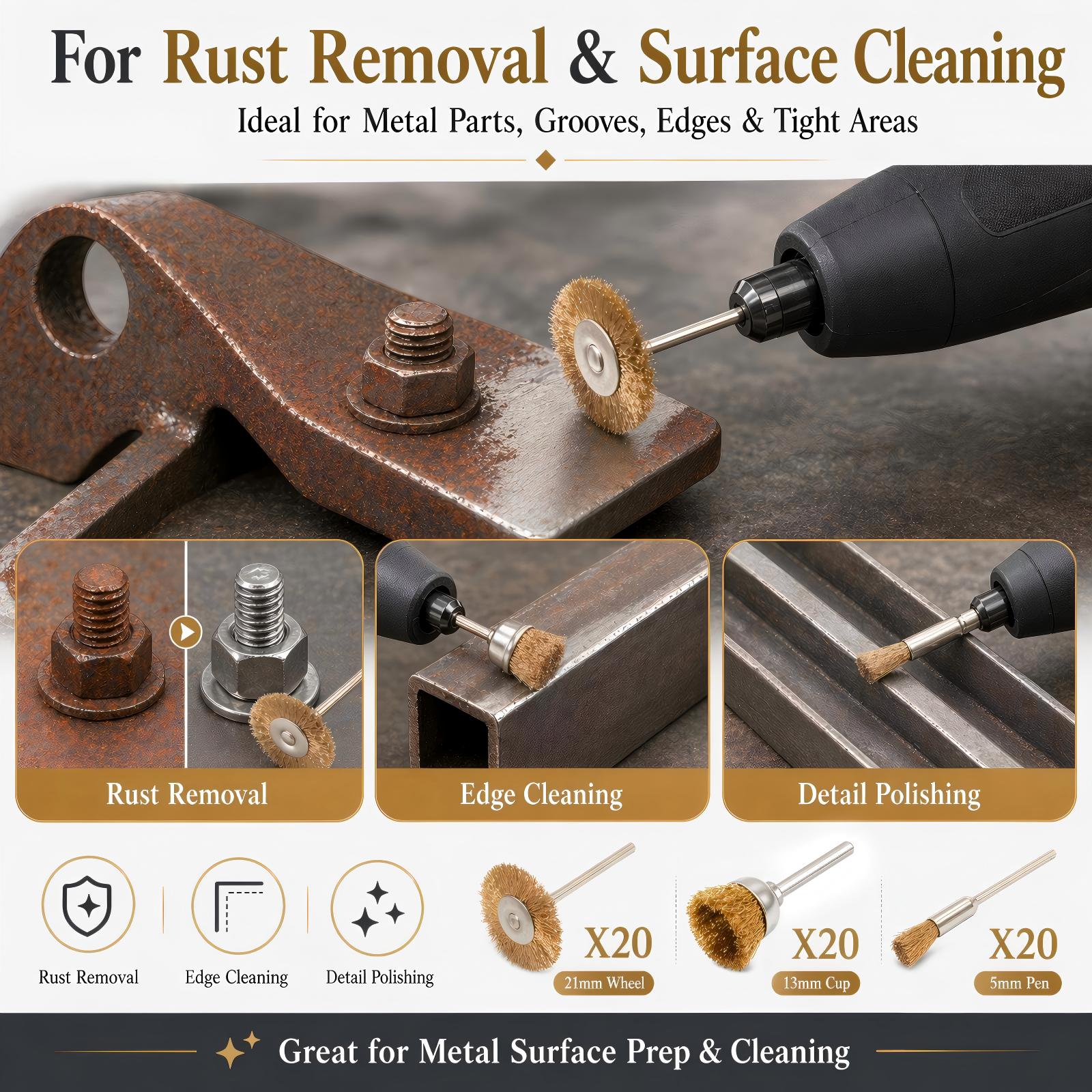 60個入り ジュエリー製作ツール 真鍮ワイヤーブラシセット  - Jewelry Making Tools のレビューと価格