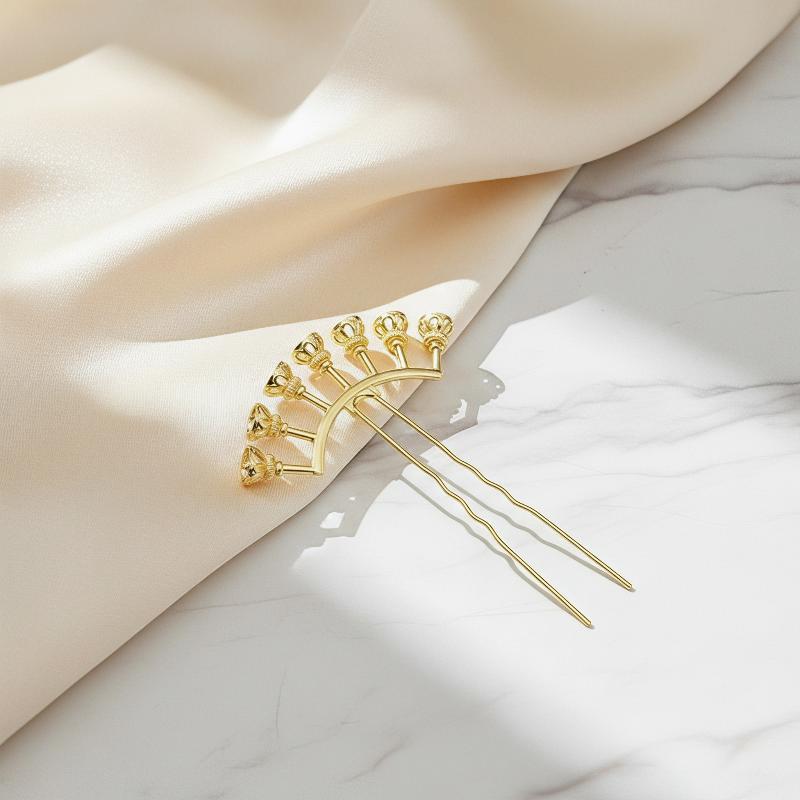 合金アーチ型ヘアピンブランク、複数のビーズマウント付き、DI - Jewelry Making Bead のレビューと価格