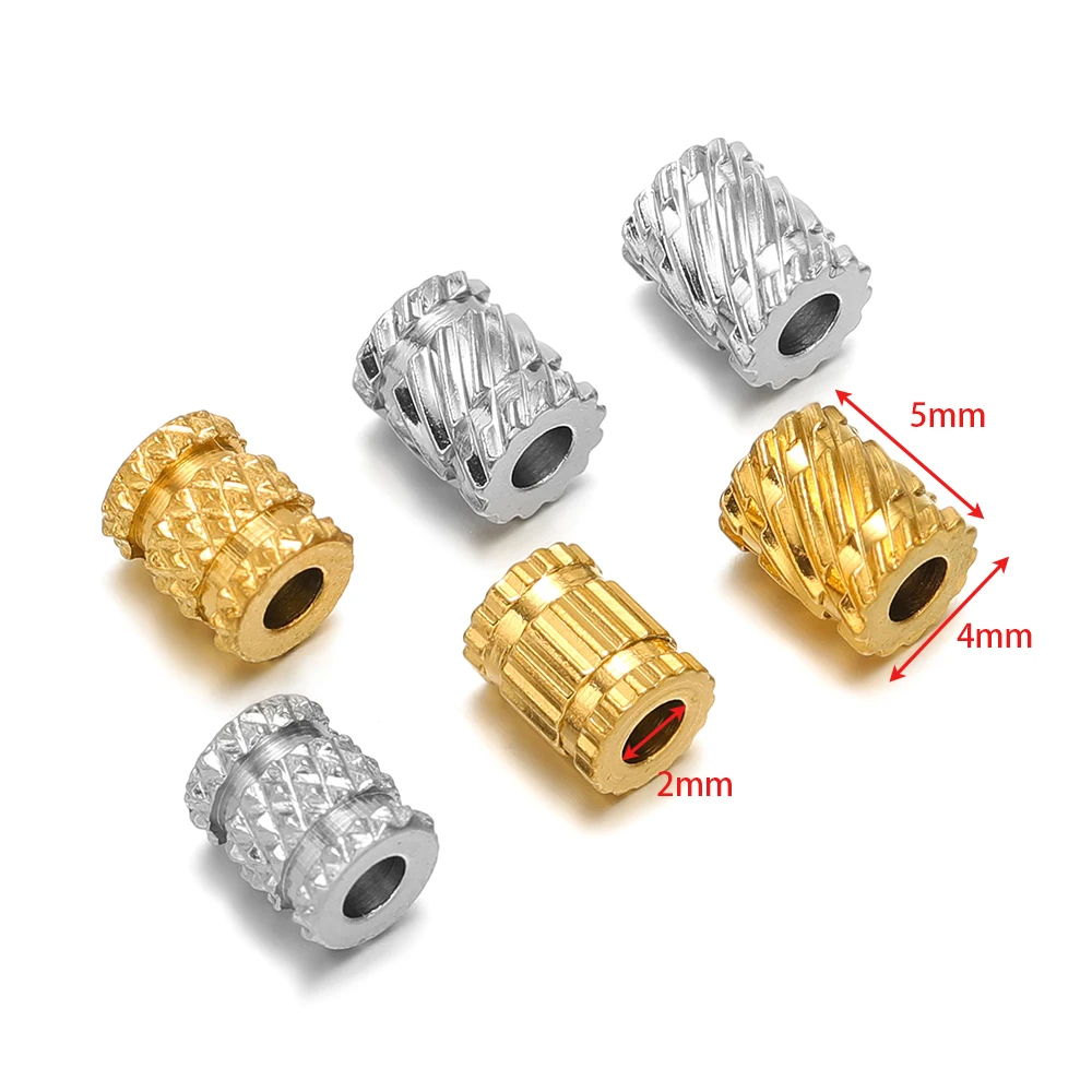 ブレスレットやネックレスを作るためのステンレス鋼のゴールドビ - Crimp Bead Tube のレビューと価格