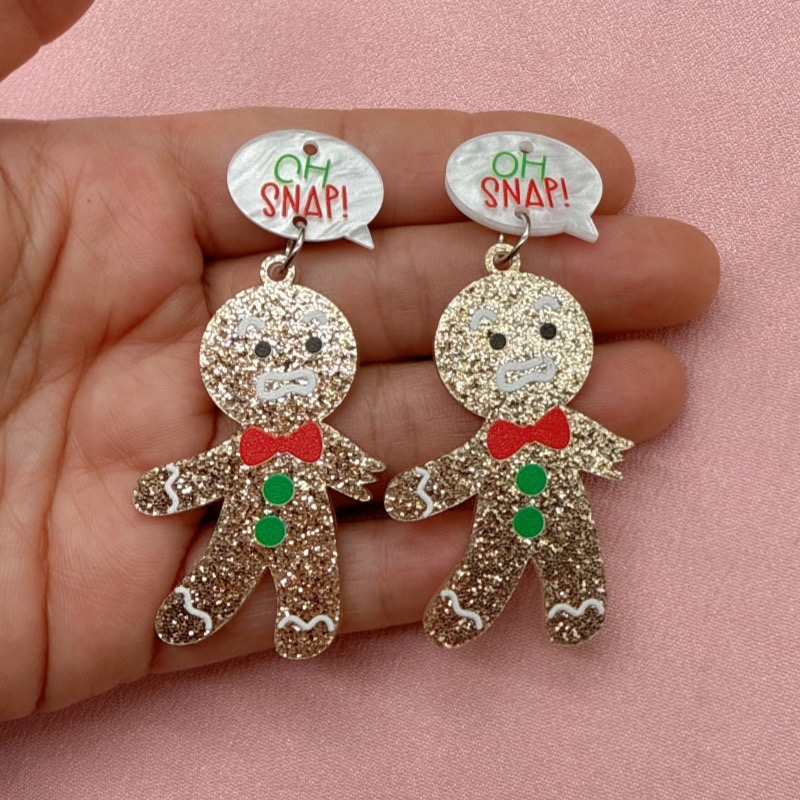 10個のかわいいクリスマスジンジャーブレッドマンペンダント、 - Jewelry Making Diy のレビューと価格