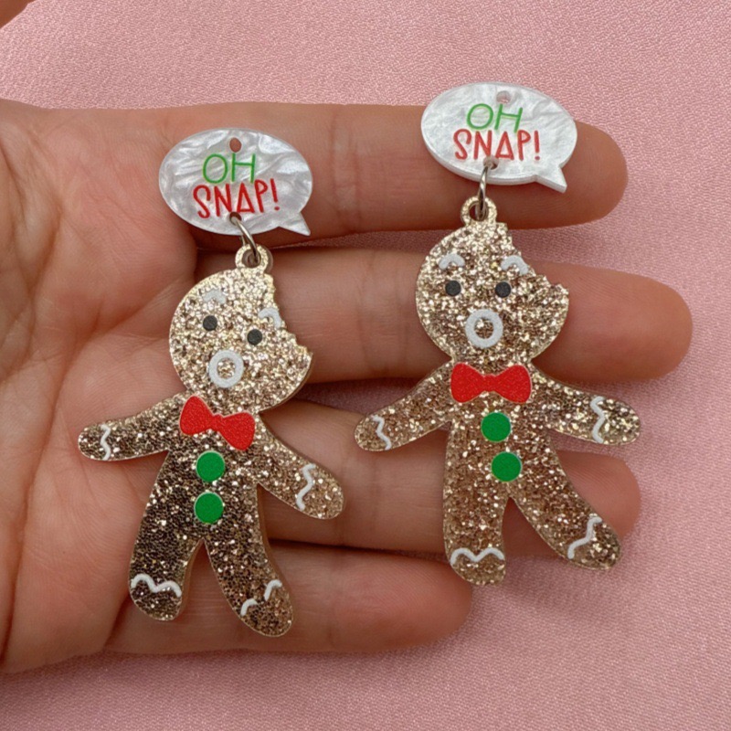 10個のかわいいクリスマスジンジャーブレッドマンペンダント、 - Jewelry Making Diy のレビューと価格