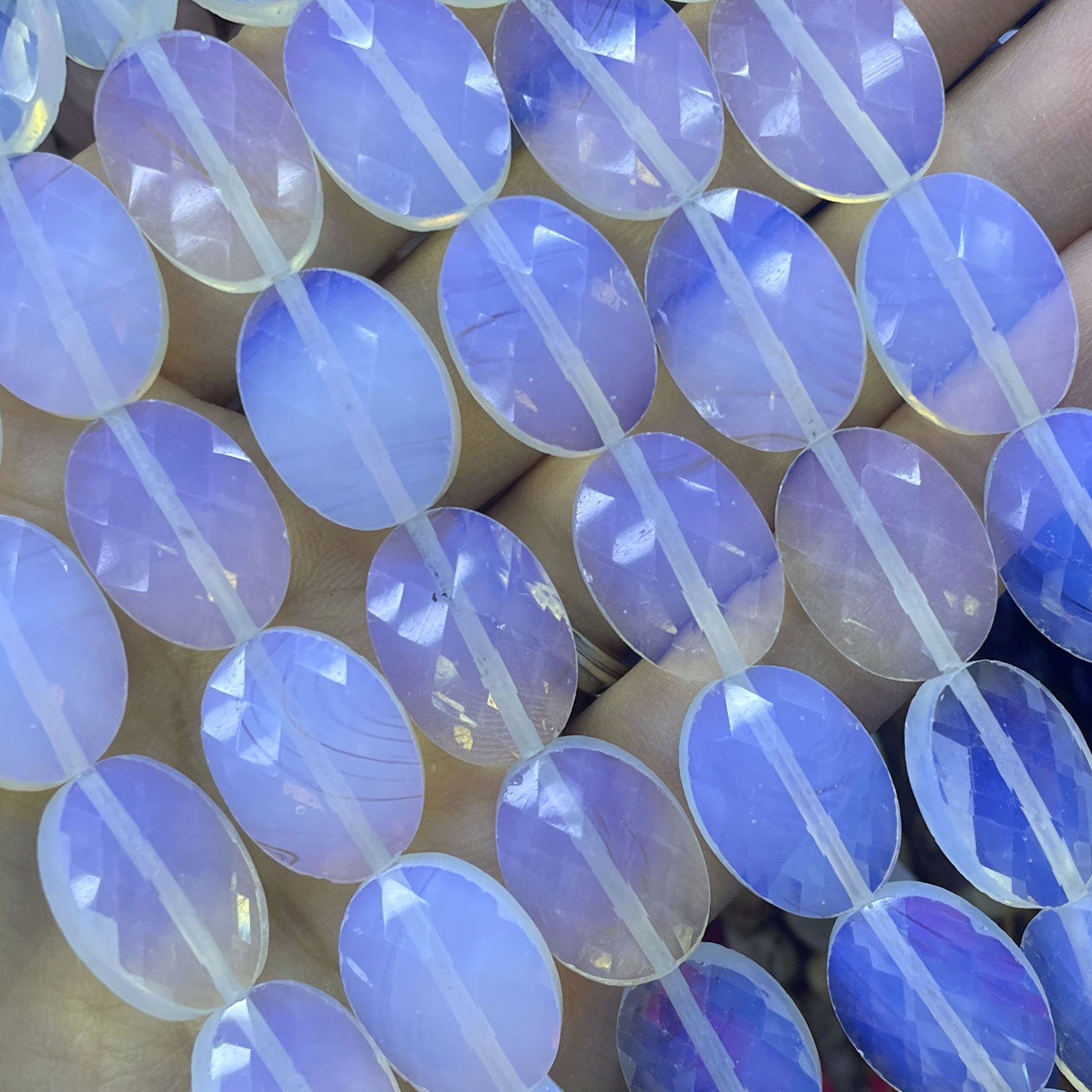 13X18MM ファセット天然石オーバル形状カラフルなアマゾ - Jewelry Making Amazon のレビューと価格