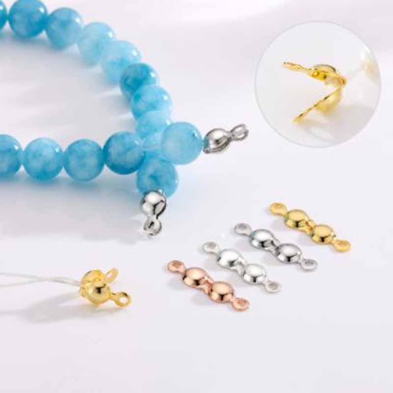 4個入り 本物の純銀925製 クロージャーエンドビーズ クラ - Jewelry Making Bead のレビューと価格