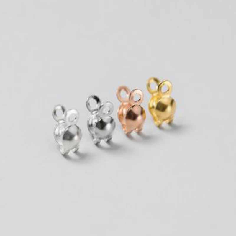 4個入り 本物の純銀925製 クロージャーエンドビーズ クラ - Jewelry Making Bead のレビューと価格