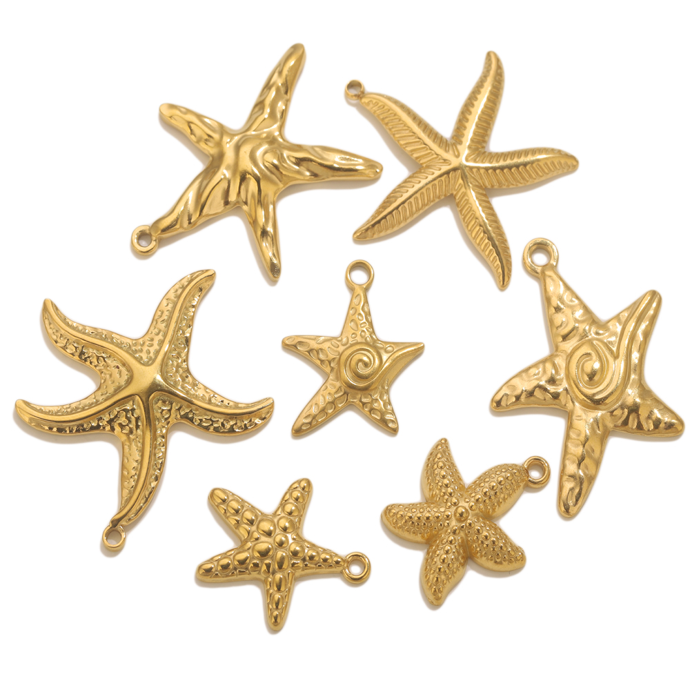 5 個ステンレス鋼夏ヒトデシースターチャーム DIY イヤリ - Jewelry Making Supplies Wholesale のレビューと価格