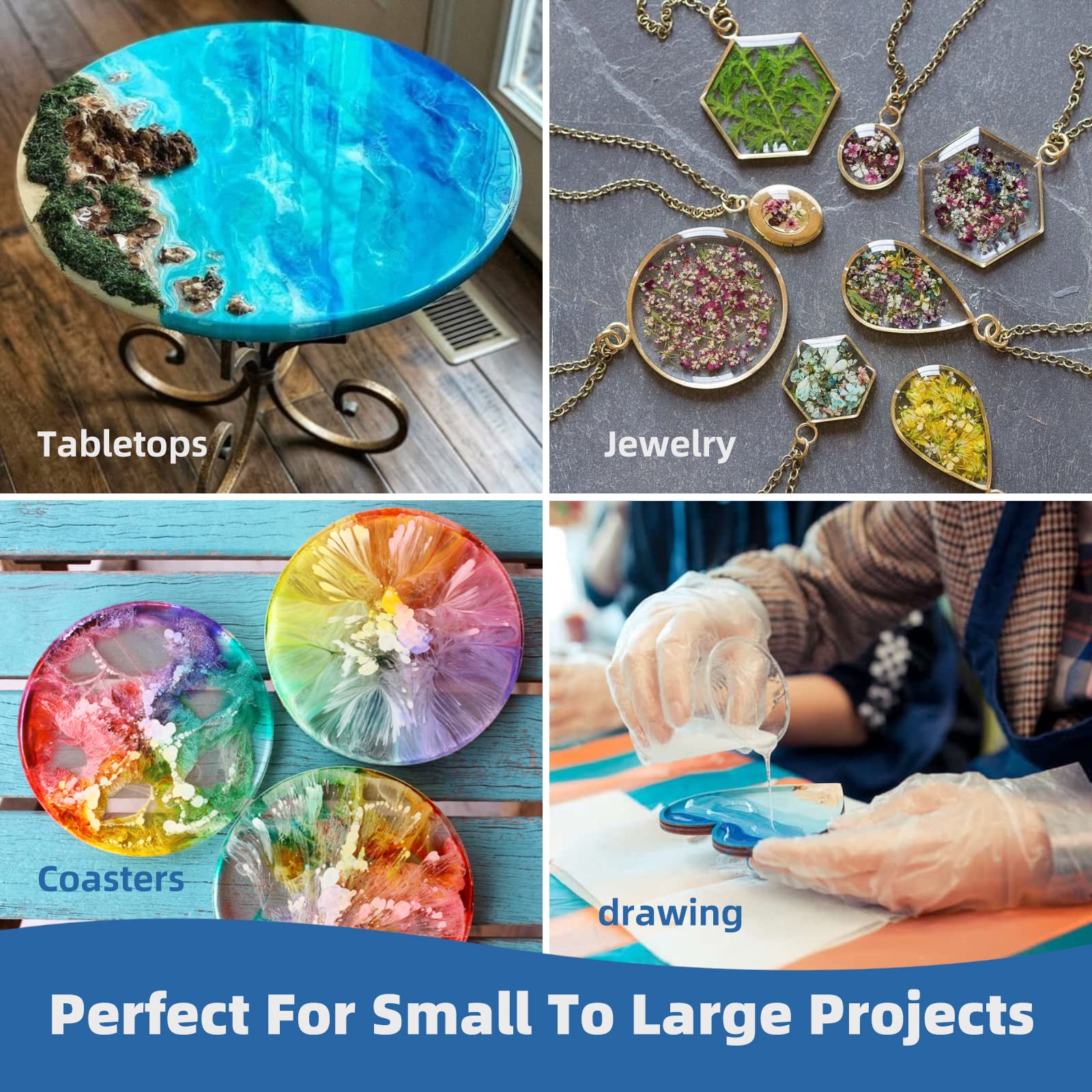 250ml-1000mlエポキシ樹脂キャスティングキット、気 - Jewelry Making Uv Resin Kit のレビューと価格