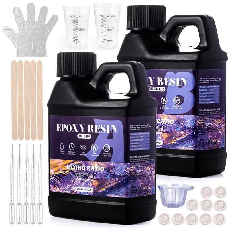 簡単ミックス 1:1 エポキシ樹脂キット クリスタルクリア  - Jewelry Making Uv Resin Kit のレビューと価格