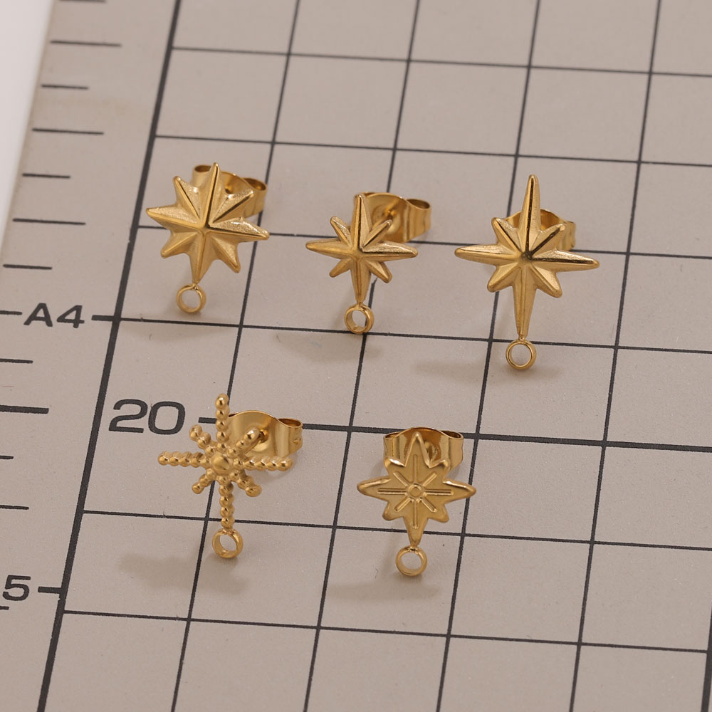 6個入りステンレス製スターピアススタッド、イヤリング製作ツー - Jewelry Making Tools のレビューと価格