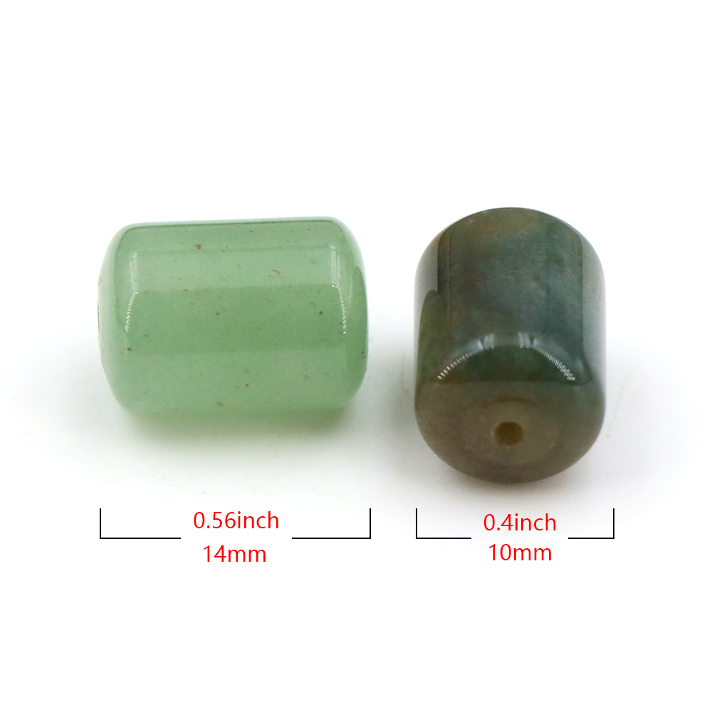 10x14mm天然石シリンダービーズヒーリングクリスタルチャ - Crimp Bead Tube のレビューと価格