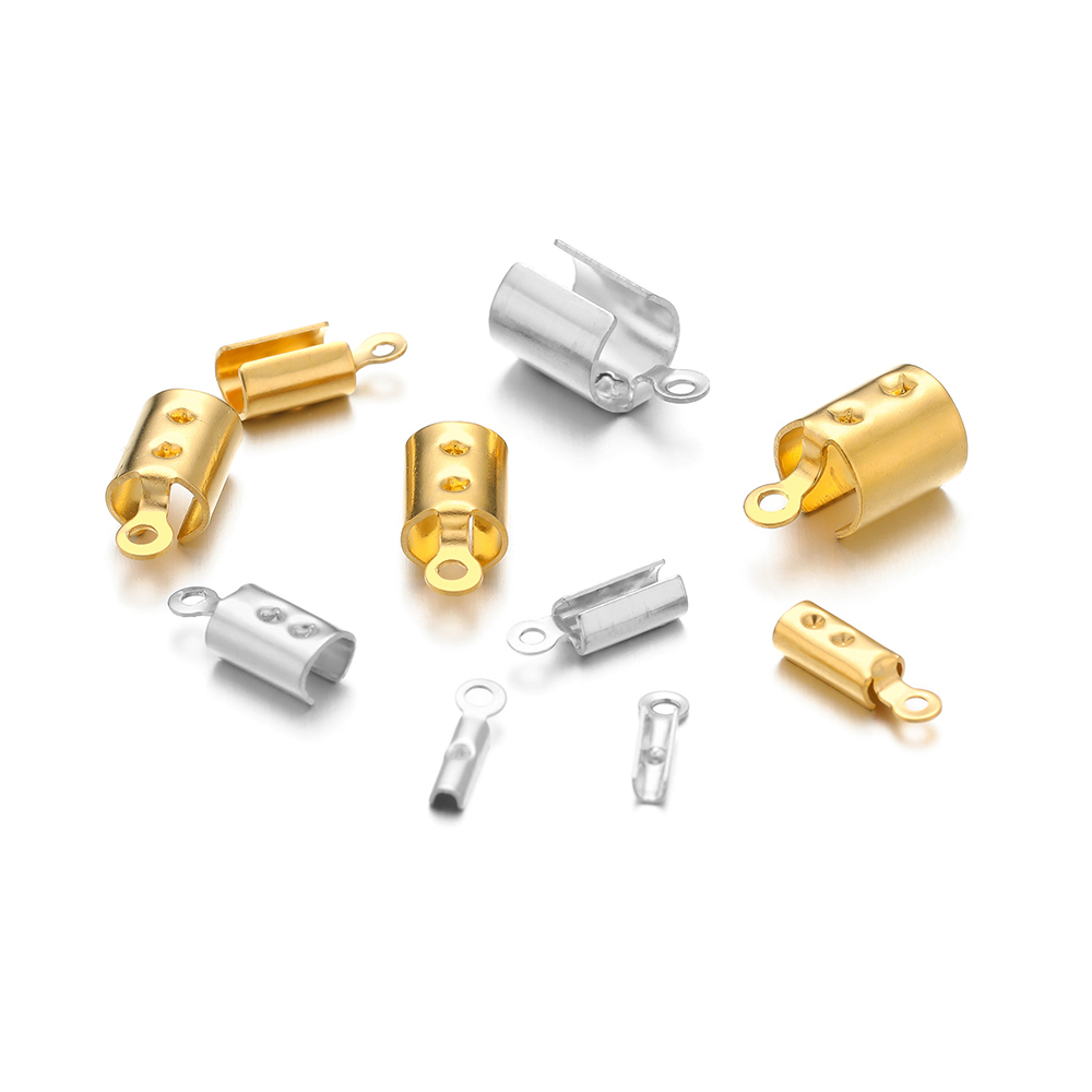 50 個のステンレス鋼高品質圧着エンドビーズキャップレザーコ - Jewelry Making Bead のレビューと価格