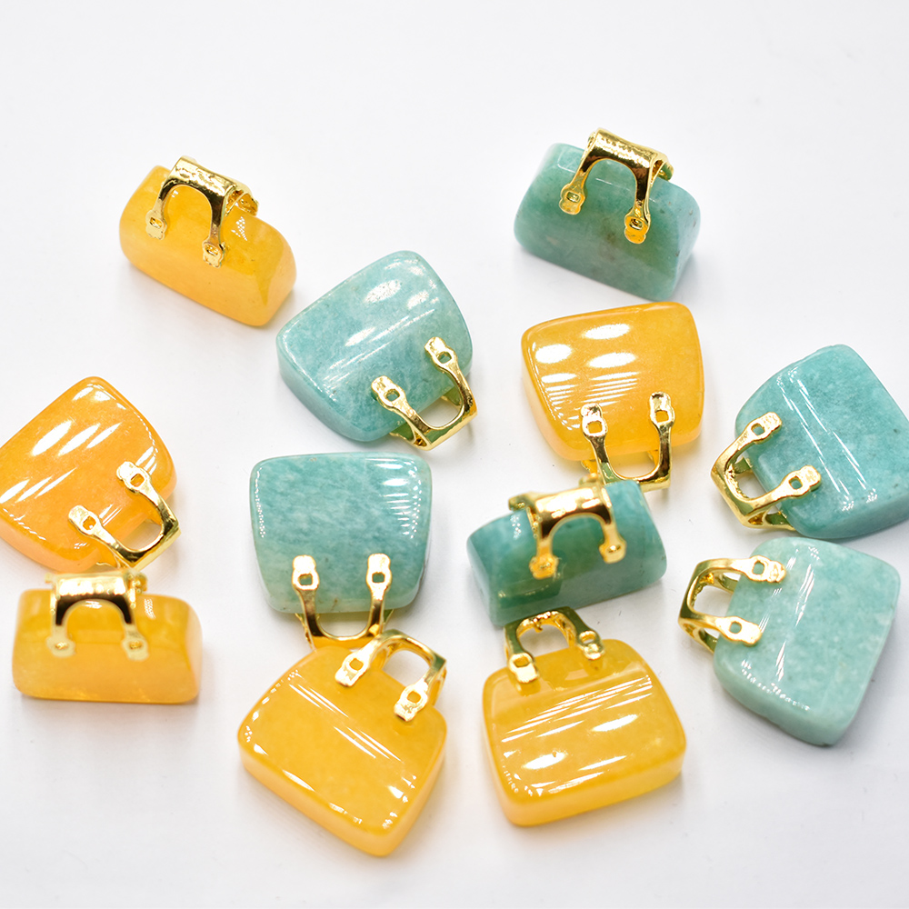 卸売 12 ピース/ロット天然石アマゾンハンドバッグ形状ペン - Jewelry Making Amazon のレビューと価格
