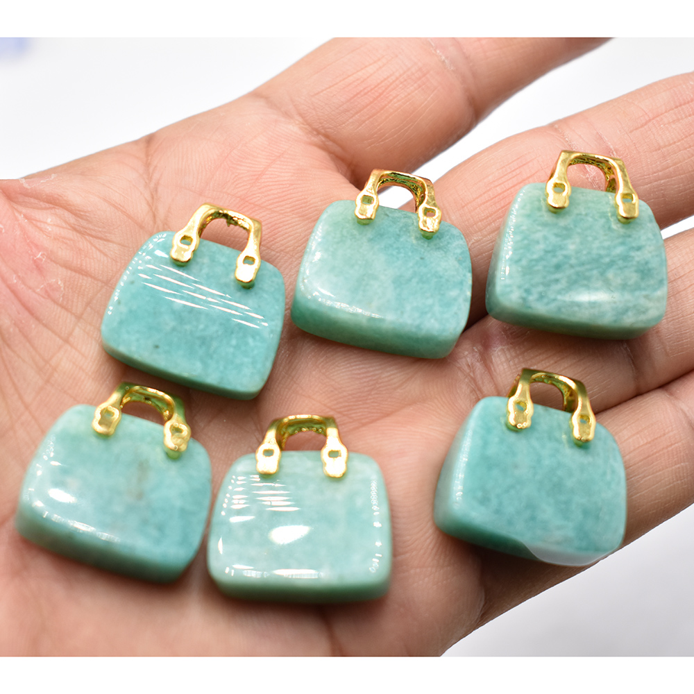 卸売 12 ピース/ロット天然石アマゾンハンドバッグ形状ペン - Jewelry Making Amazon のレビューと価格