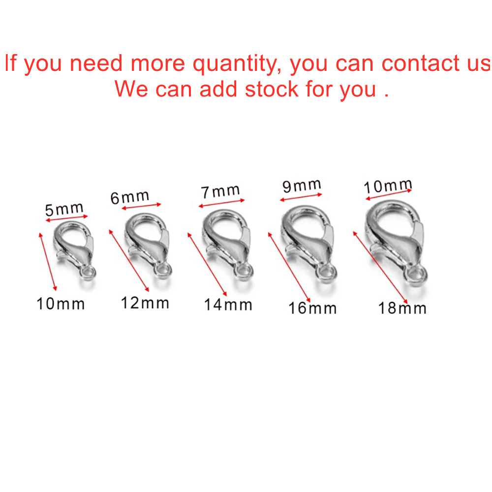 10 個複数サイズのロブスタークラスプブレスレットコネクタネ - Jewelry Making Supplies Wholesale のレビューと価格