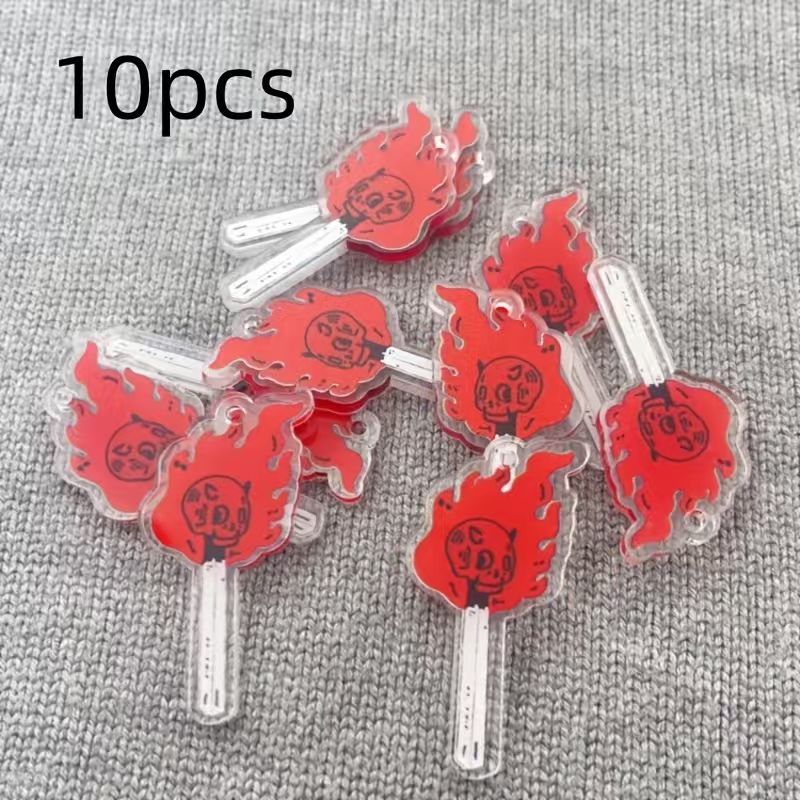 10個のアクリルスカルペンダント、DIYジュエリー作り、イヤ - Jewelry Making Diy のレビューと価格