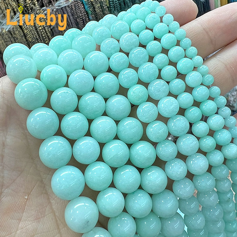 天然石グリーンアマゾンクリスタルカルセドニー翡翠ビーズジュエ - Jewelry Making Amazon のレビューと価格