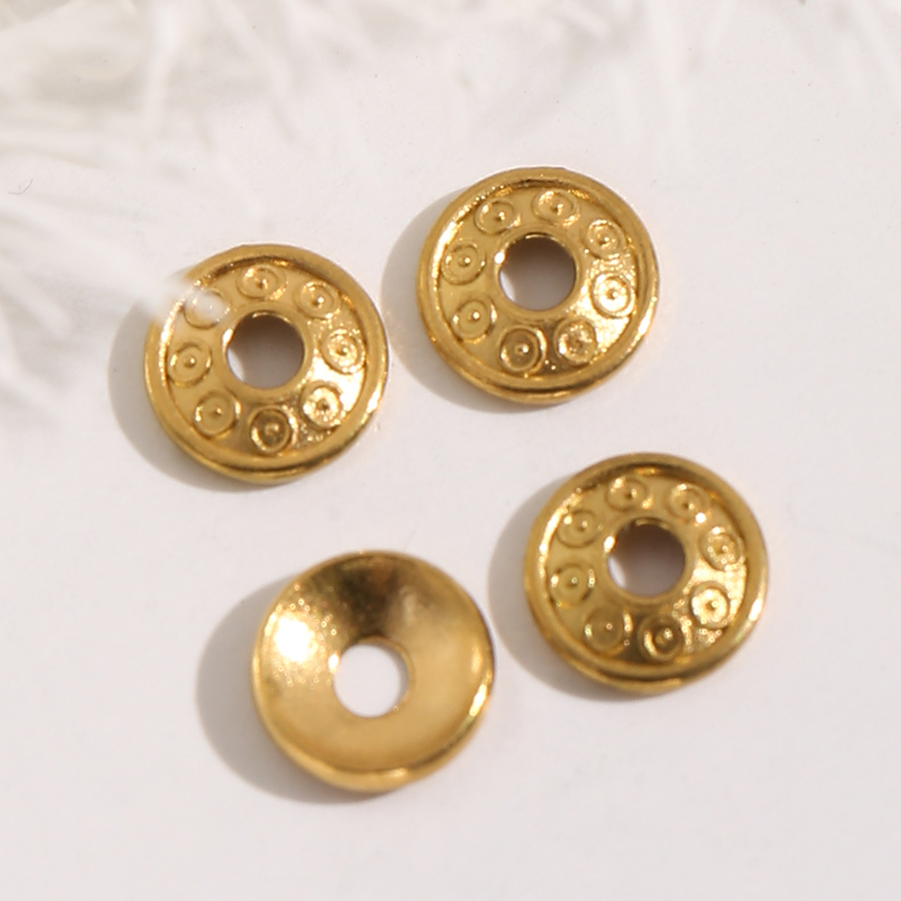 20個入り 6mm ステンレス製 ゴールド フラワービーズキ - Jewelry Making Supplies Wholesale のレビューと価格