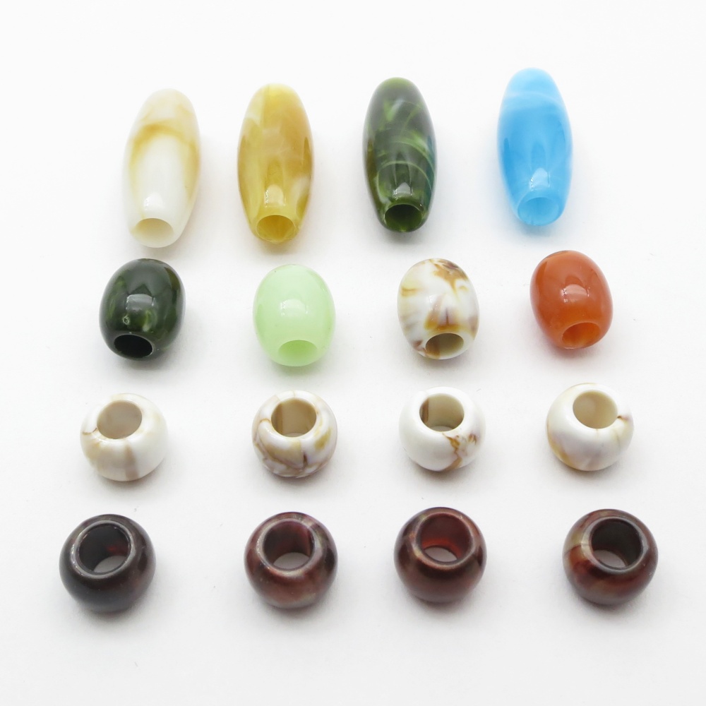 16個入りミックススタイルアクリルクロシェヘアブレイドドレッ - Crimp Bead Tube のレビューと価格