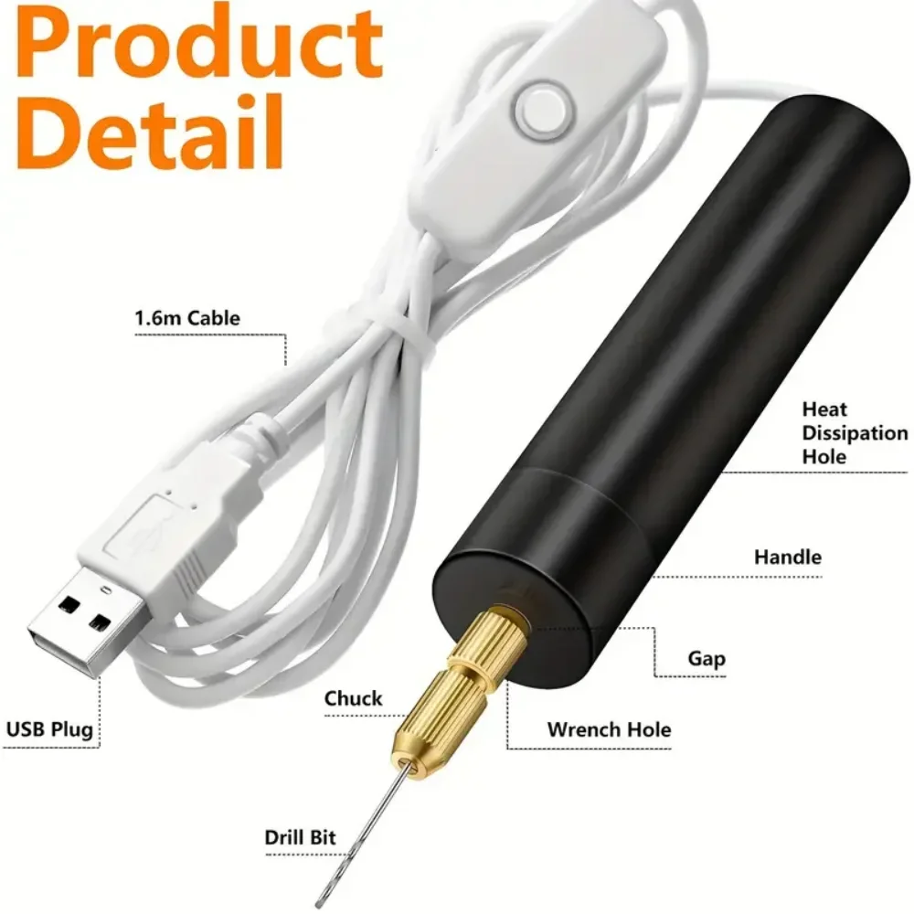 ミニ電動ドリル USB給電式 ハンドヘルド回転工具 コードレ - Jewelry Making Kit Professional のレビューと価格