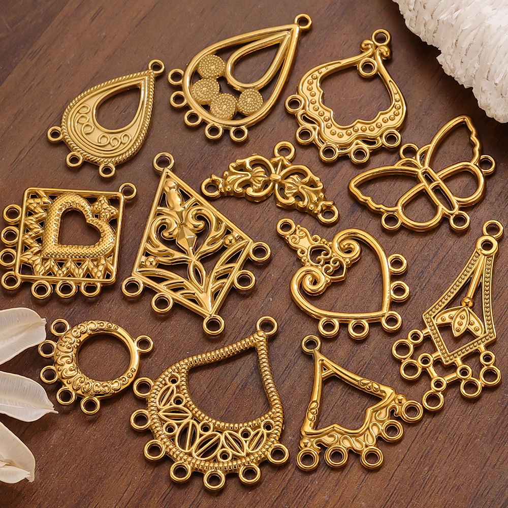 5 個ステンレス鋼イヤリングコネクターチャームボヘミアンゴー - Jewelry Making Supplies Wholesale のレビューと価格