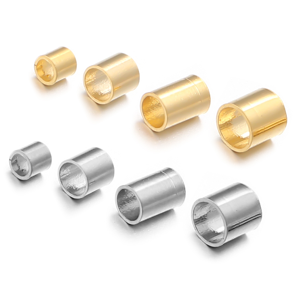 50/100 個ステンレス鋼圧着チューブビーズエンドストッパ - Crimp Bead Tube のレビューと価格