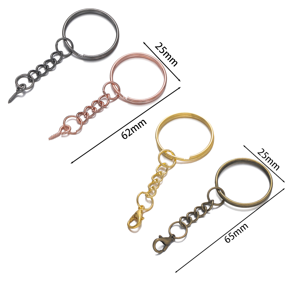 10個/ロット 25mm スクリューアイピン キーチェーン  - Jewelry Making Supplies Wholesale のレビューと価格