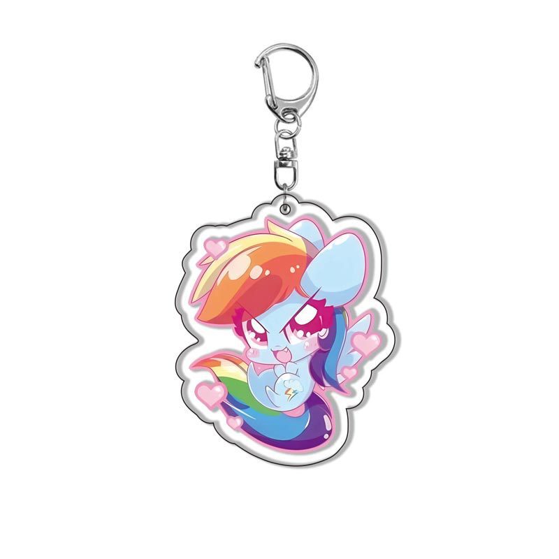 マイリトルポニーアニメアクリル漫画キーホルダーキーリングバッ - Jewelry Making Resin のレビューと価格