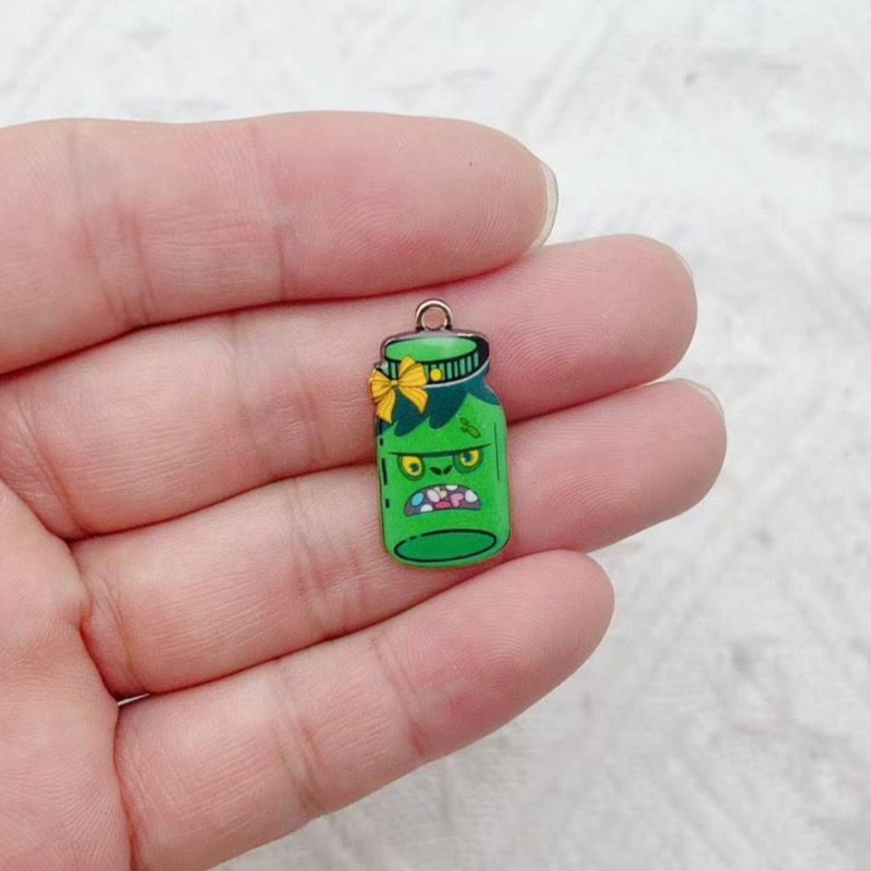 12個の合金プリントボトルペンダント、DIYジュエリー作り用 - Jewelry Making Diy のレビューと価格