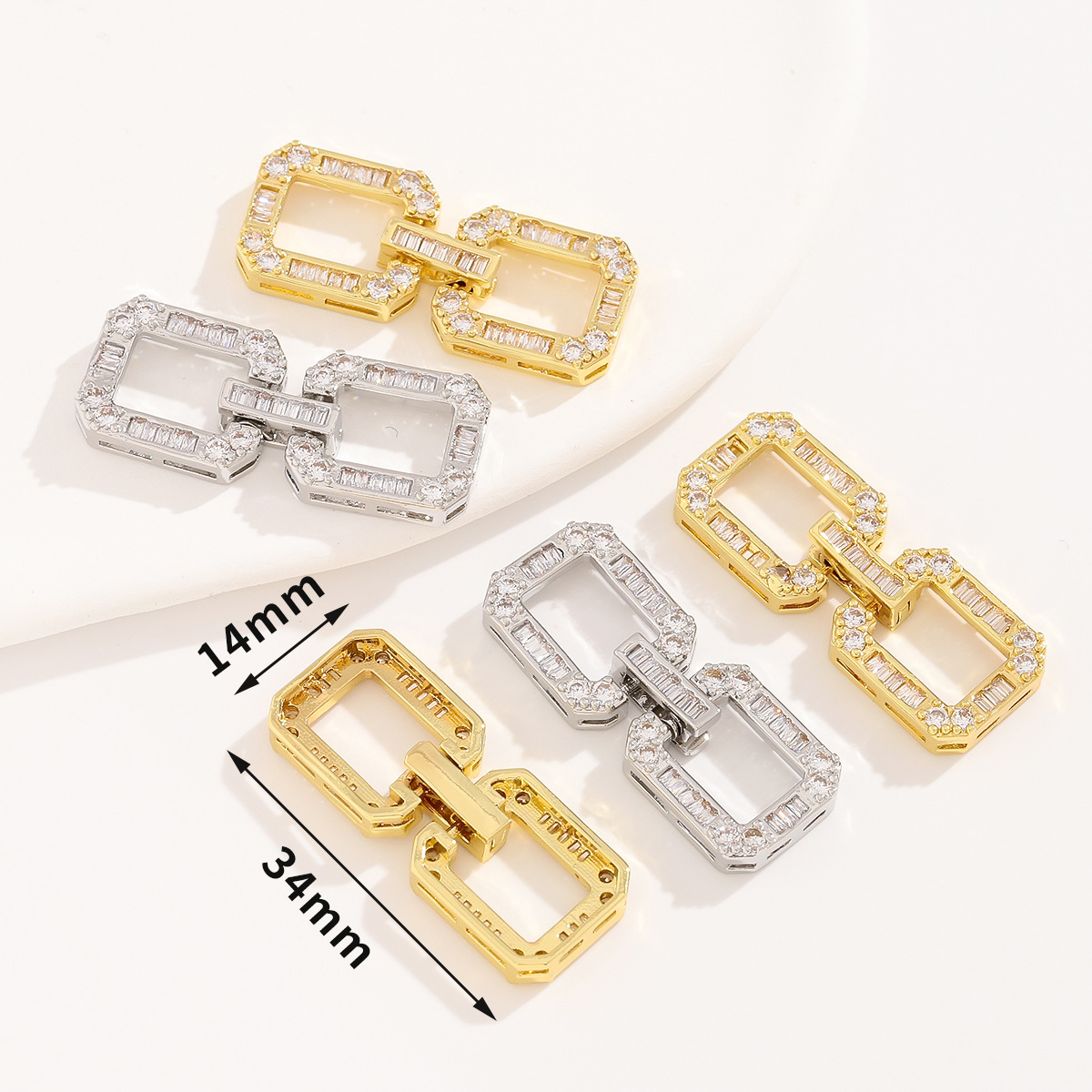 Juya 18K ゴールドメッキ装飾セクターファスナーコネク - Jewelry Making Bead のレビューと価格