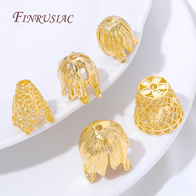 18K金メッキタッセルエンドキャップ卸売ジュエリーパーツ、ブ - Jewelry Making Supplies Wholesale のレビューと価格